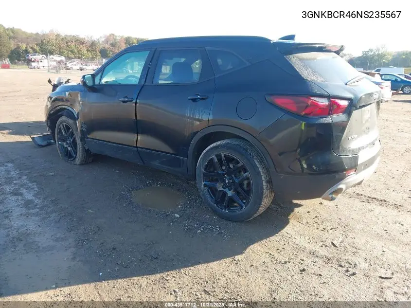 3GNKBCR46NS235567 2022 Chevrolet Blazer Fwd 2Lt