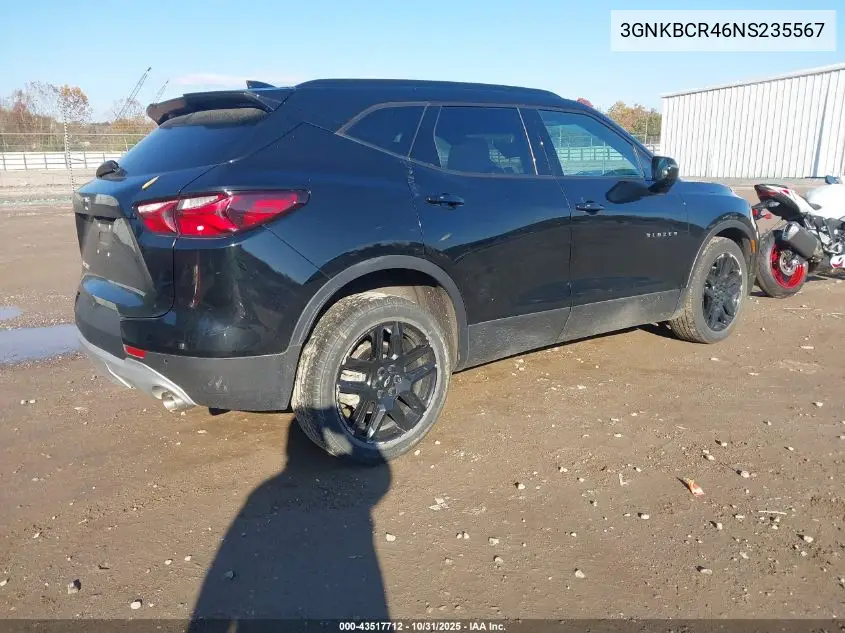3GNKBCR46NS235567 2022 Chevrolet Blazer Fwd 2Lt