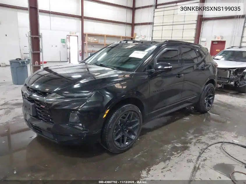 3GNKBKRSXNS199035 2022 Chevrolet Blazer Awd Rs