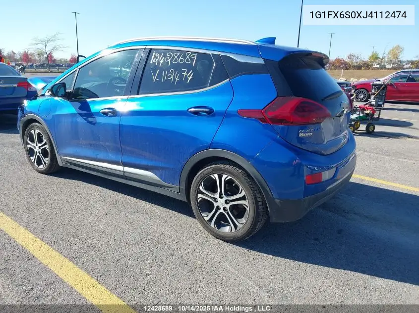 1G1FX6S0XJ4112474 2018 Chevrolet Bolt Ev Premier