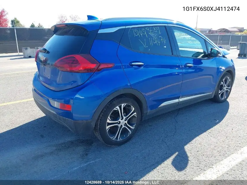 1G1FX6S0XJ4112474 2018 Chevrolet Bolt Ev Premier