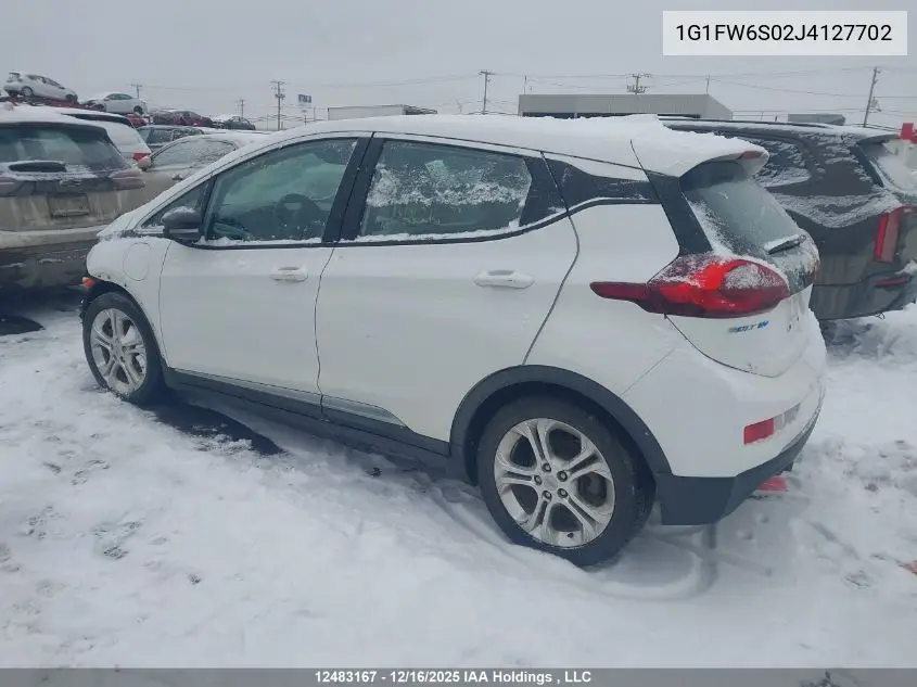 1G1FW6S02J4127702 2018 Chevrolet Bolt Ev Lt