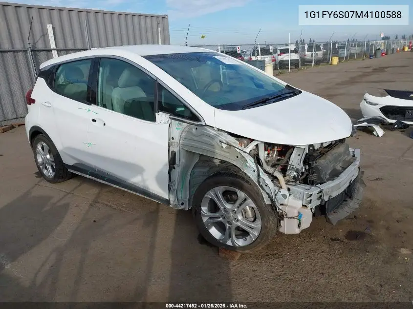 2021 Chevrolet Bolt Ev Fwd Lt VIN: 1G1FY6S07M4100588 Lot: 44217452