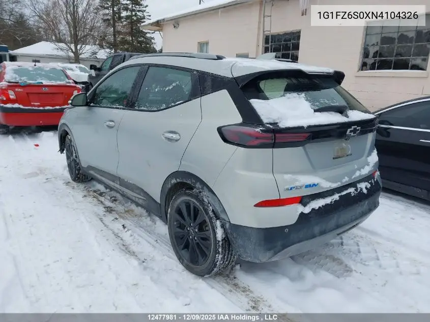 1G1FZ6S0XN4104326 2022 Chevrolet Bolt Euv Premier