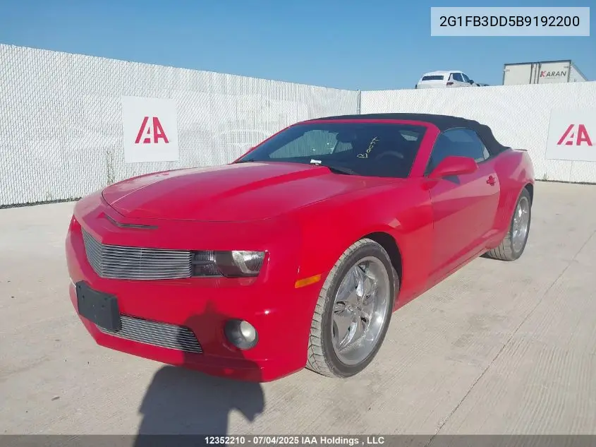 2G1FB3DD5B9192200 2011 Chevrolet Camaro 1Lt