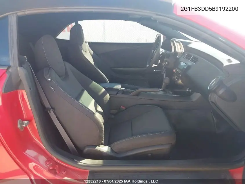 2G1FB3DD5B9192200 2011 Chevrolet Camaro 1Lt