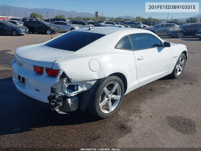 2G1FE1ED3B9103315 2011 Chevrolet Camaro 1Ls