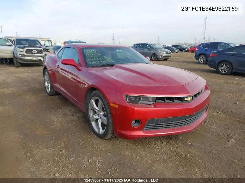 2G1FC1E34E9322169 2014 Chevrolet Camaro 2Lt