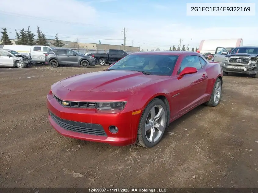 2G1FC1E34E9322169 2014 Chevrolet Camaro 2Lt