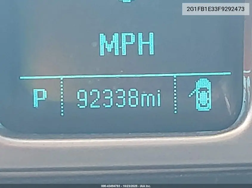 2G1FB1E33F9292473 2015 Chevrolet Camaro 2Ls