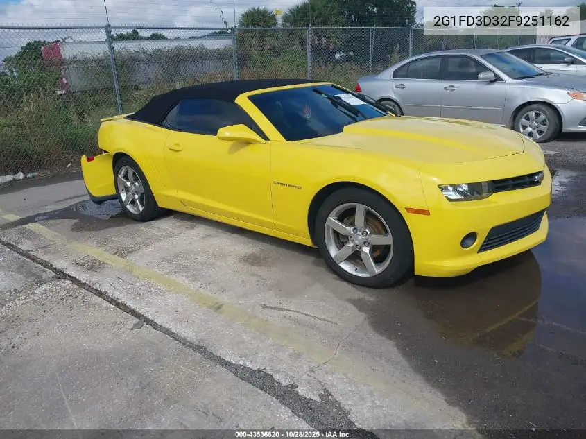 2G1FD3D32F9251162 2015 Chevrolet Camaro 1Lt