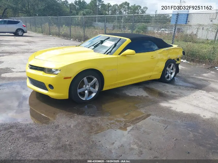 2G1FD3D32F9251162 2015 Chevrolet Camaro 1Lt