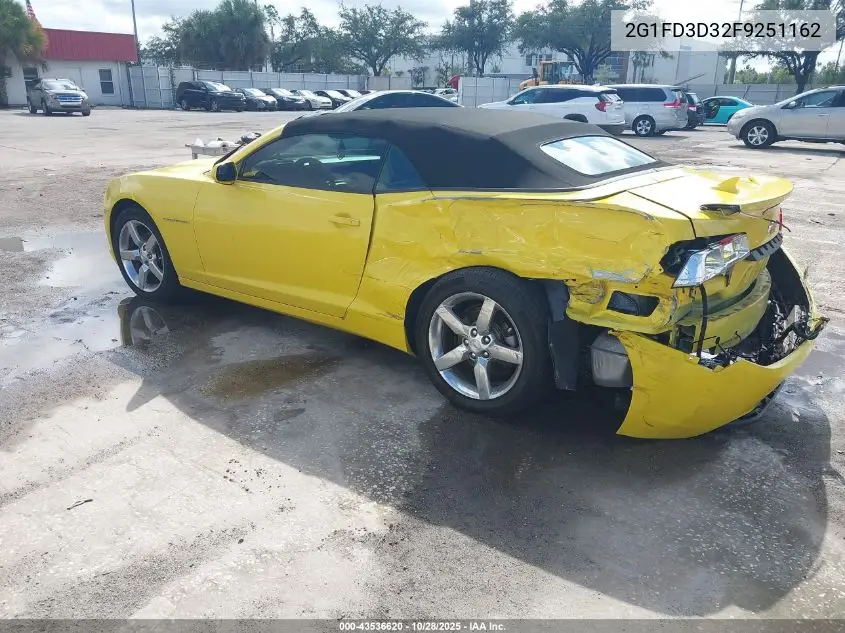 2G1FD3D32F9251162 2015 Chevrolet Camaro 1Lt