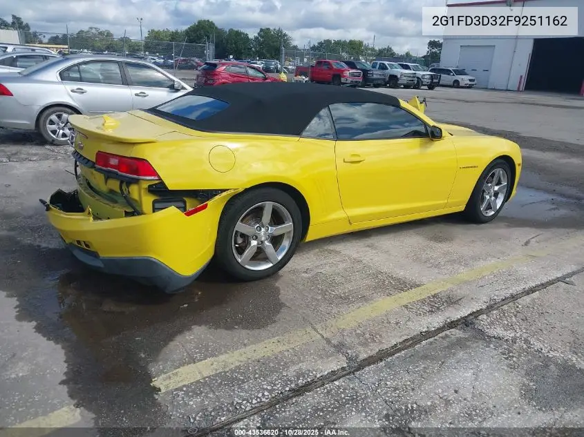 2G1FD3D32F9251162 2015 Chevrolet Camaro 1Lt