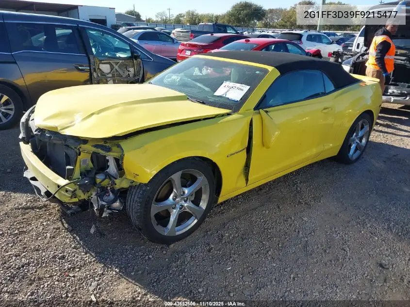 2G1FF3D39F9215477 2015 Chevrolet Camaro 2Lt
