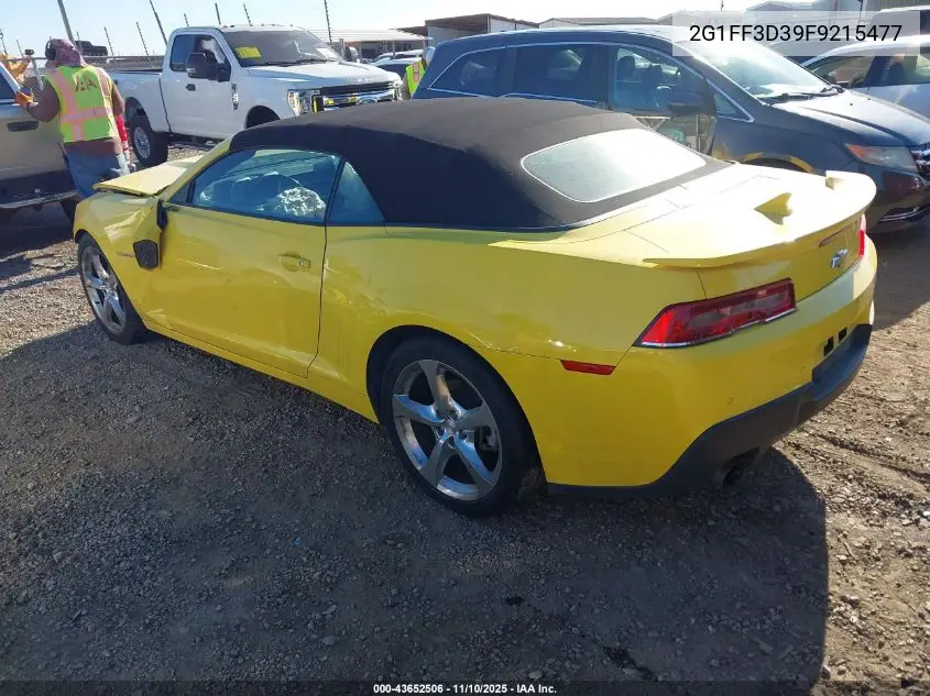 2G1FF3D39F9215477 2015 Chevrolet Camaro 2Lt