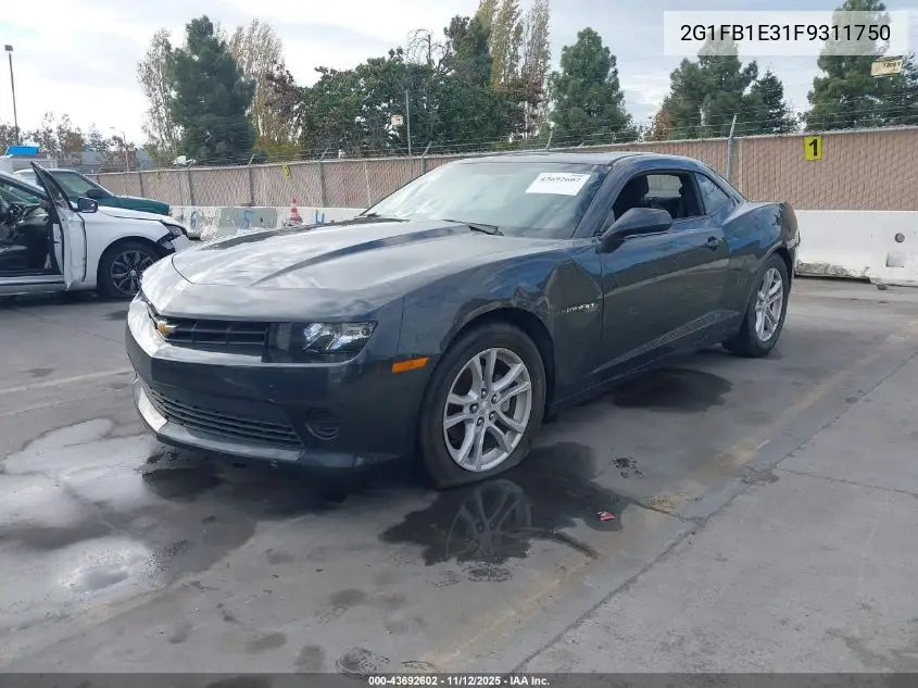2G1FB1E31F9311750 2015 Chevrolet Camaro 2Ls