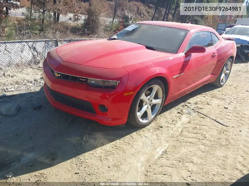 2G1FD1E30F9264981 2015 Chevrolet Camaro 1Lt
