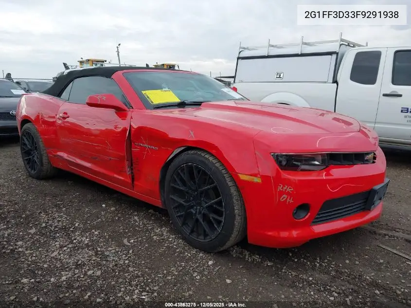 2G1FF3D33F9291938 2015 Chevrolet Camaro 2Lt