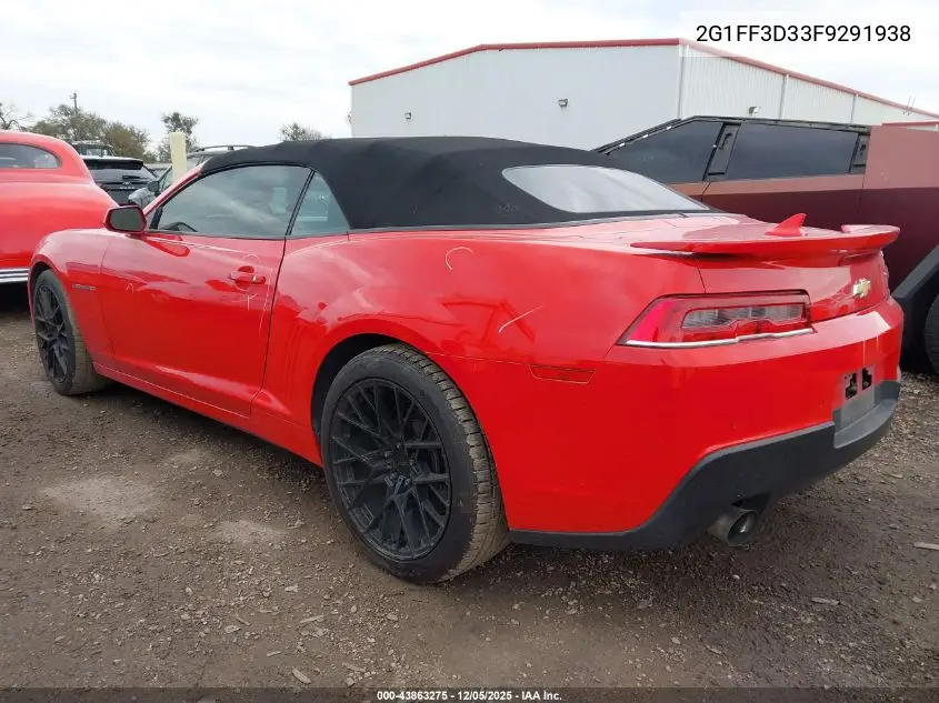 2G1FF3D33F9291938 2015 Chevrolet Camaro 2Lt