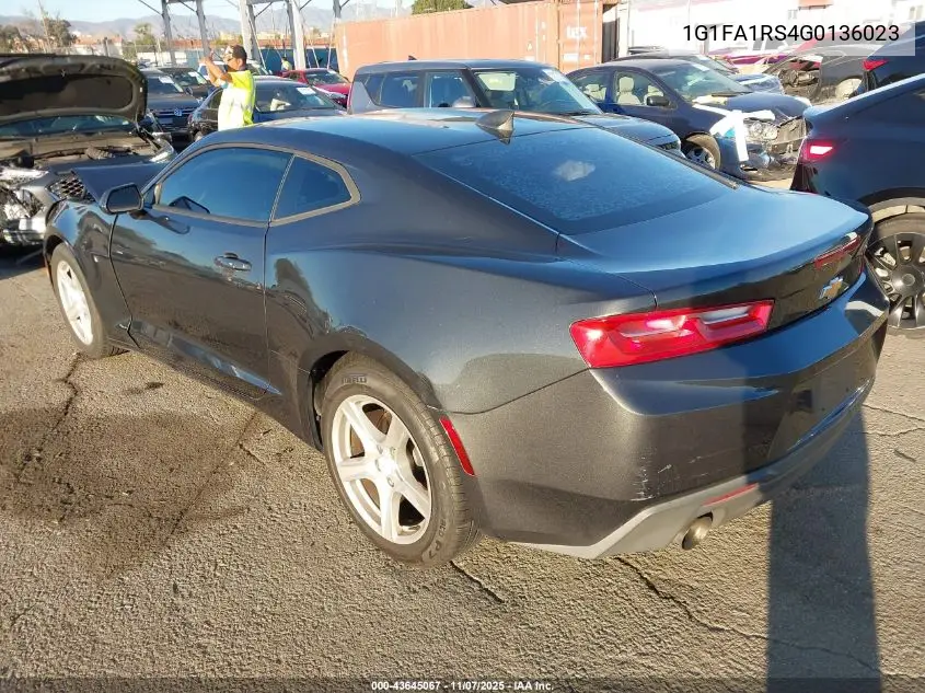 1G1FA1RS4G0136023 2016 Chevrolet Camaro 1Lt