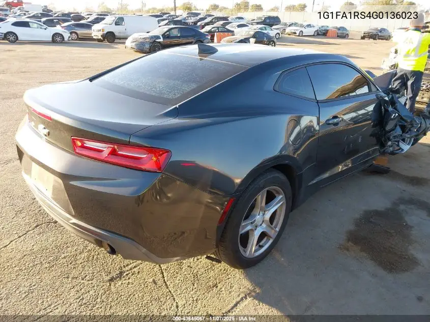 1G1FA1RS4G0136023 2016 Chevrolet Camaro 1Lt