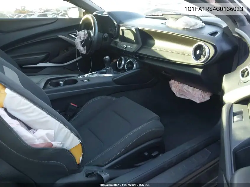 1G1FA1RS4G0136023 2016 Chevrolet Camaro 1Lt