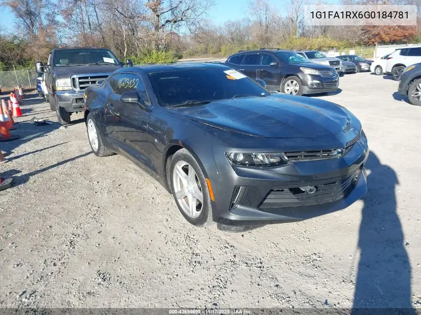 1G1FA1RX6G0184781 2016 Chevrolet Camaro 1Lt