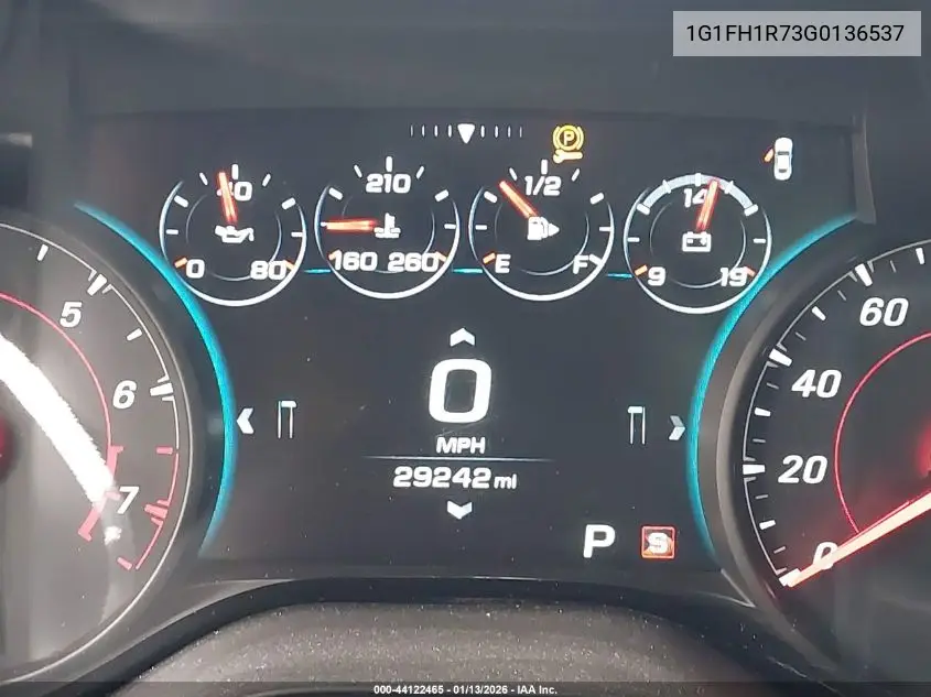 1G1FH1R73G0136537 2016 Chevrolet Camaro 2Ss