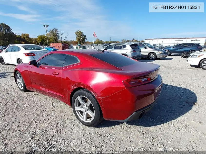 1G1FB1RX4H0115831 2017 Chevrolet Camaro 1Lt