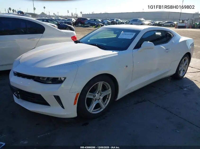1G1FB1RS8H0169802 2017 Chevrolet Camaro 1Lt