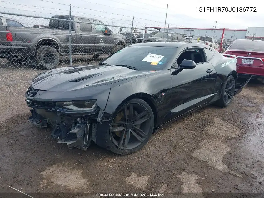 2018 Chevrolet Camaro 2Ss VIN: 1G1FH1R70J0186772 Lot: 41569033