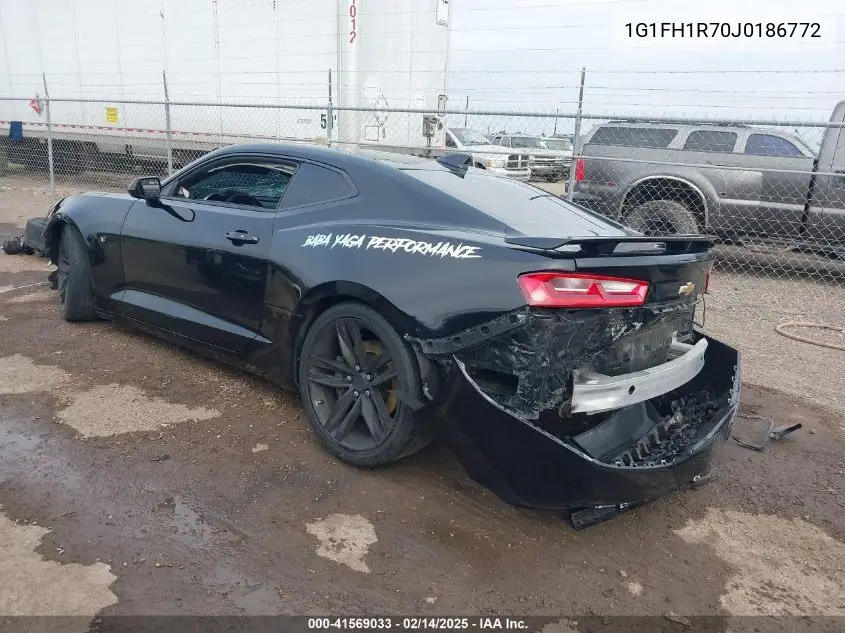 2018 Chevrolet Camaro 2Ss VIN: 1G1FH1R70J0186772 Lot: 41569033