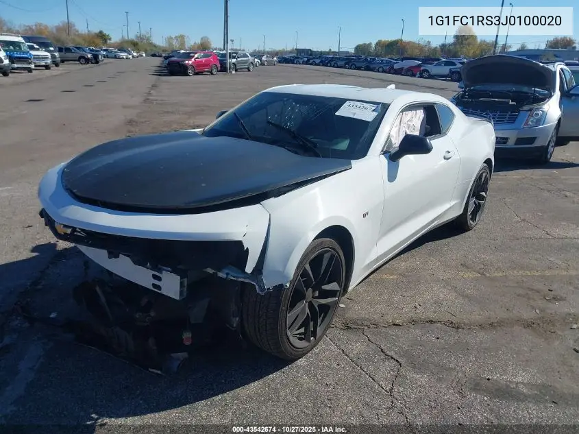 1G1FC1RS3J0100020 2018 Chevrolet Camaro 2Lt