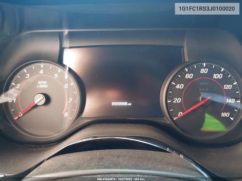 1G1FC1RS3J0100020 2018 Chevrolet Camaro 2Lt