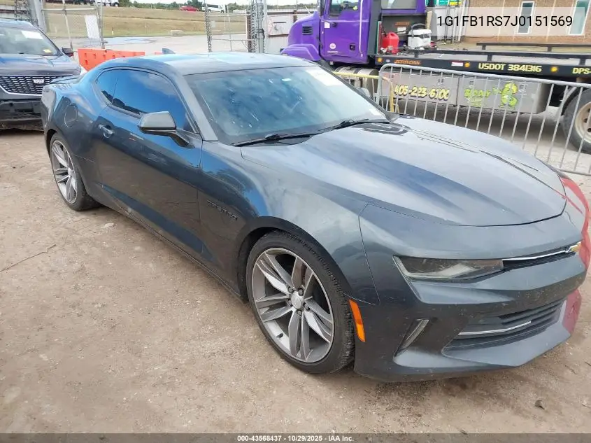 1G1FB1RS7J0151569 2018 Chevrolet Camaro 1Lt