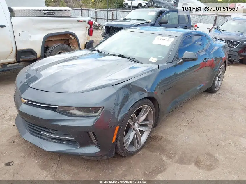 1G1FB1RS7J0151569 2018 Chevrolet Camaro 1Lt