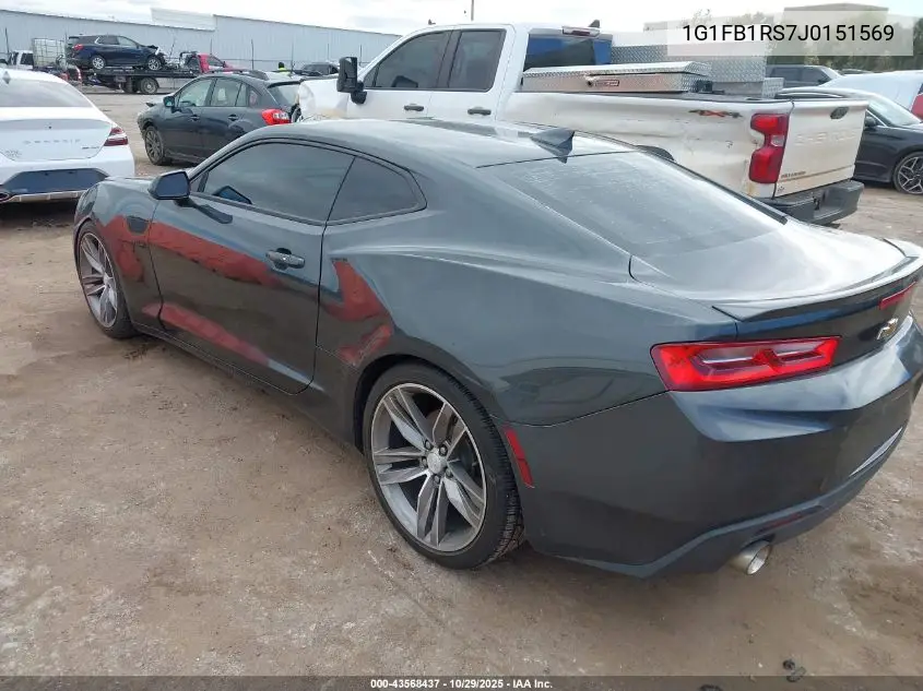 1G1FB1RS7J0151569 2018 Chevrolet Camaro 1Lt