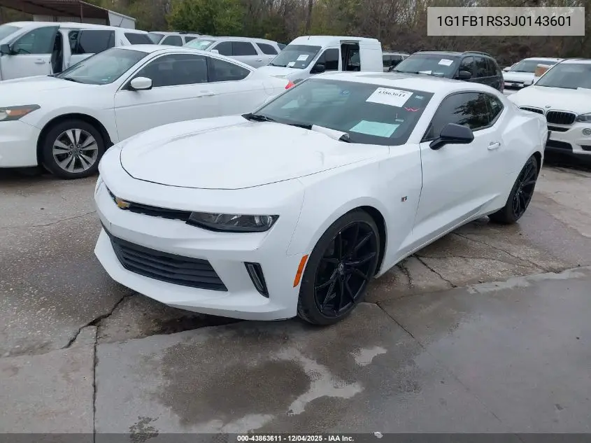 1G1FB1RS3J0143601 2018 Chevrolet Camaro 1Lt