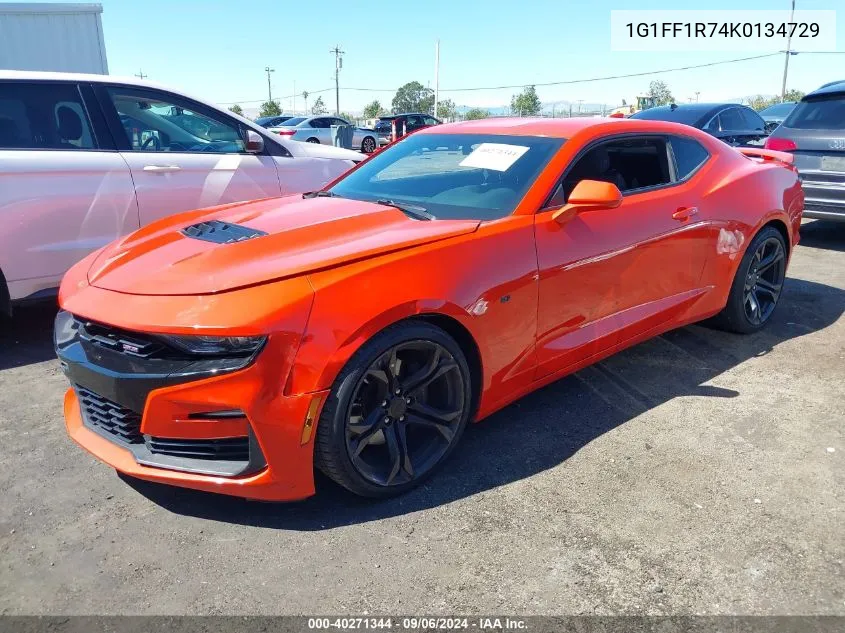 2019 Chevrolet Camaro 1Ss VIN: 1G1FF1R74K0134729 Lot: 40271344