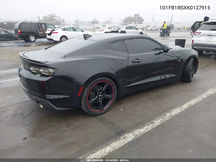 1G1FB1RSXK0127915 2019 Chevrolet Camaro 1Lt