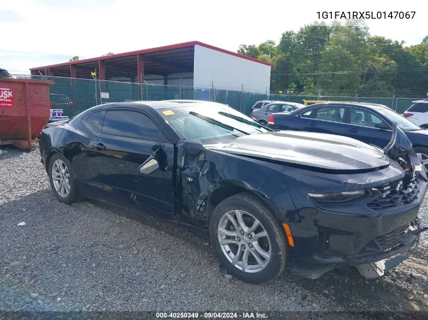 2020 Chevrolet Camaro Rwd 1Ls VIN: 1G1FA1RX5L0147067 Lot: 40250349