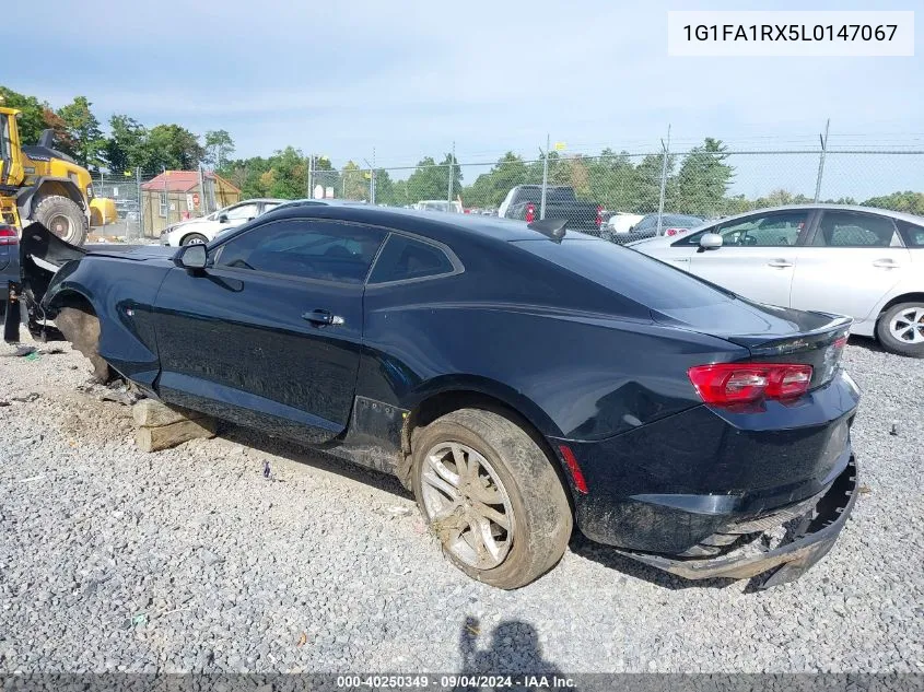 2020 Chevrolet Camaro Rwd 1Ls VIN: 1G1FA1RX5L0147067 Lot: 40250349