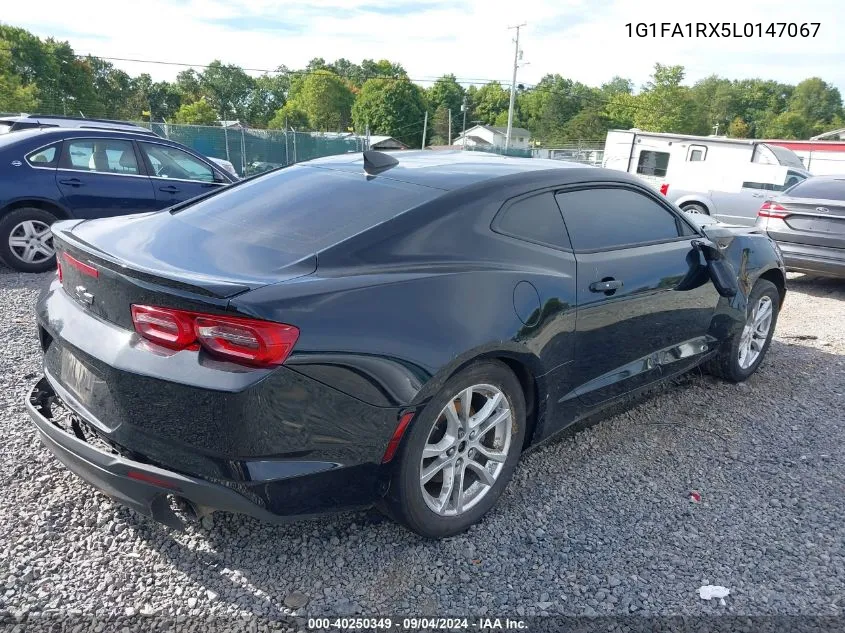 2020 Chevrolet Camaro Rwd 1Ls VIN: 1G1FA1RX5L0147067 Lot: 40250349