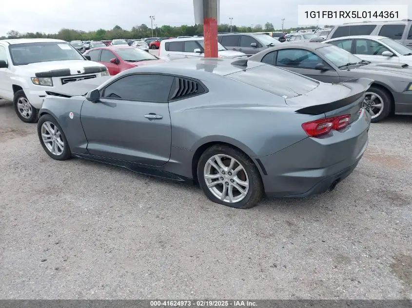2020 Chevrolet Camaro Rwd 1Ls VIN: 1G1FB1RX5L0144361 Lot: 41624973