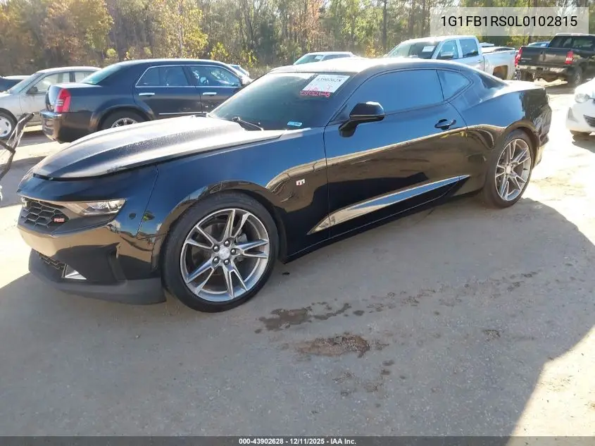 1G1FB1RS0L0102815 2020 Chevrolet Camaro Rwd 1Lt