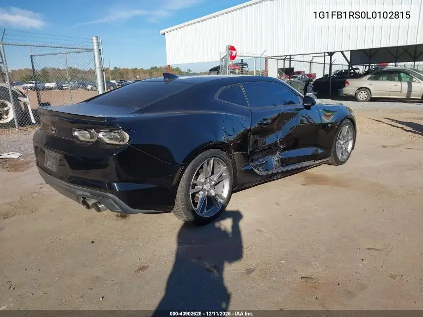 1G1FB1RS0L0102815 2020 Chevrolet Camaro Rwd 1Lt