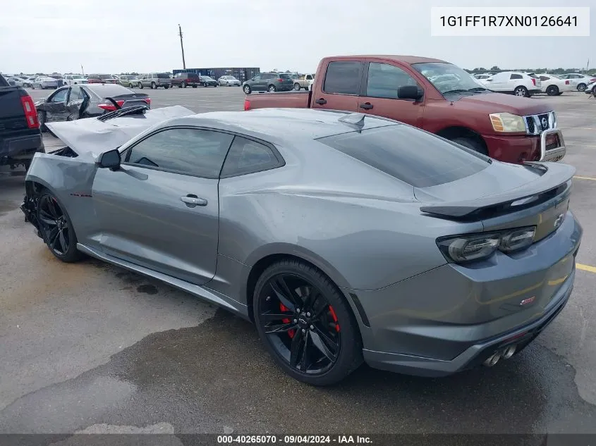 2022 Chevrolet Camaro Rwd 1Ss VIN: 1G1FF1R7XN0126641 Lot: 40265070