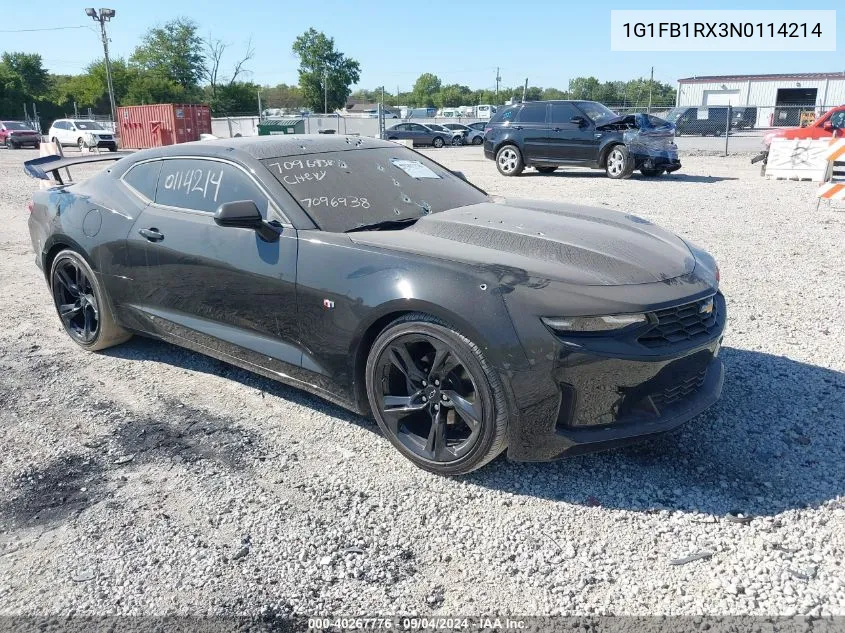 2022 Chevrolet Camaro Rwd 1Lt VIN: 1G1FB1RX3N0114214 Lot: 40267776