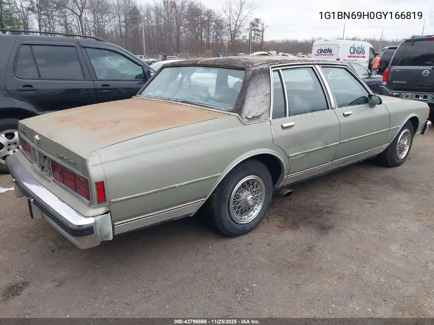 1G1BN69H0GY166819 1986 Chevrolet Caprice Classic